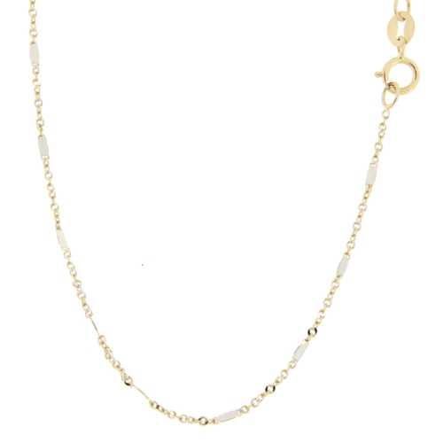 Unisex Necklace Yellow White Gold GL100377