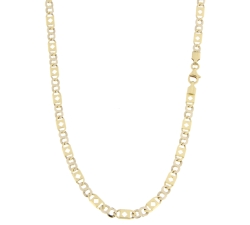 Herren-Halskette aus Weiß- und Gelbgold GL100380