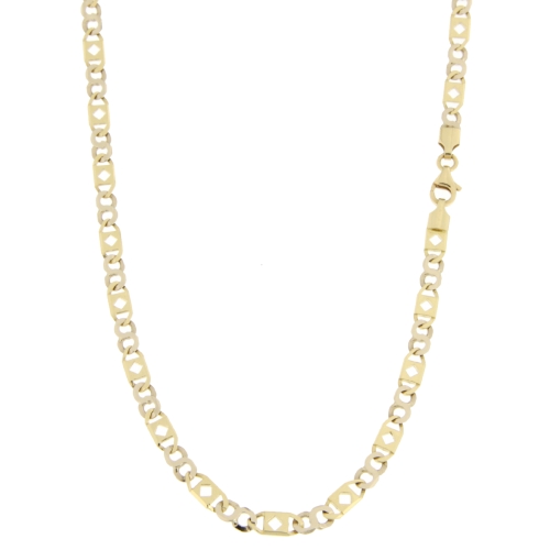 Collana Uomo Oro Giallo Bianco GL100380