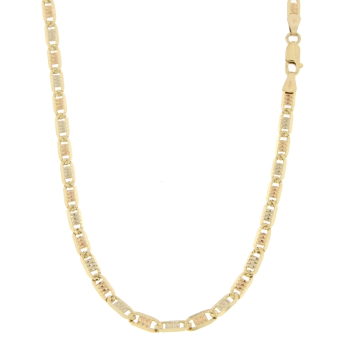 Collana Uomo Oro Giallo Bianco GL100383