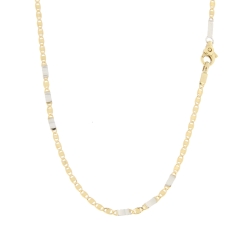 Herren-Halskette aus Weiß- und Gelbgold GL100384