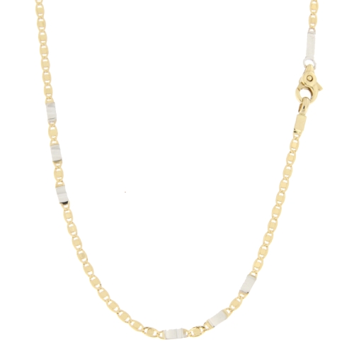 Collana Uomo Oro Giallo Bianco GL100384