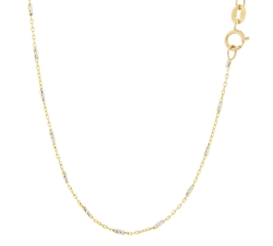 Herren-Halskette aus Weiß- und Gelbgold GL100385