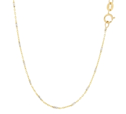 White Yellow Gold Men&#39;s Necklace GL100385