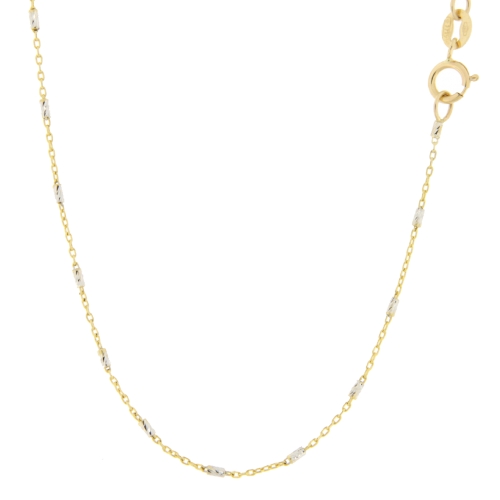 White Yellow Gold Men&#39;s Necklace GL100385