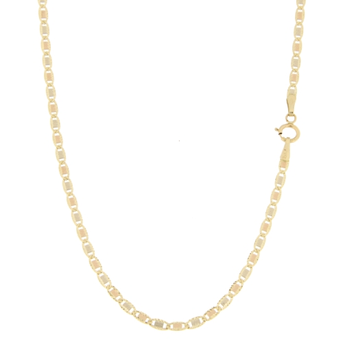 Herren-Halskette aus Weiß- und Gelbgold GL100387