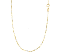 White Yellow Gold Men&#39;s Necklace GL100392