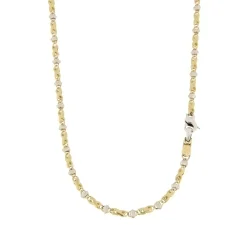 Collana Uomo Oro Giallo Bianco GL100394