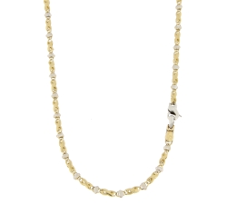 Herren-Halskette aus Weiß- und Gelbgold GL100394