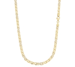 Herren-Halskette aus Weiß- und Gelbgold GL100395
