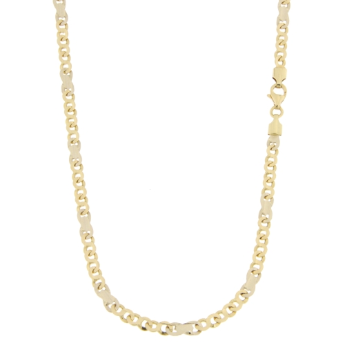 Collana Uomo Oro Giallo Bianco GL100395