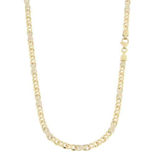 Herren-Halskette aus Weiß- und Gelbgold GL100395