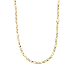 Men's Necklace in Yellow and White Gold GL100398