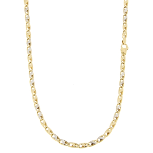 Herren-Halskette aus Weiß- und Gelbgold GL100398