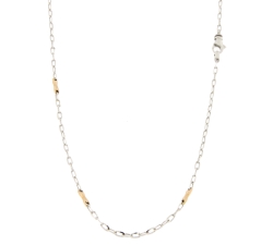 White Rose Gold Men&#39;s Necklace GL100399