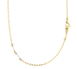 White Yellow Gold Men&#39;s Necklace GL100401