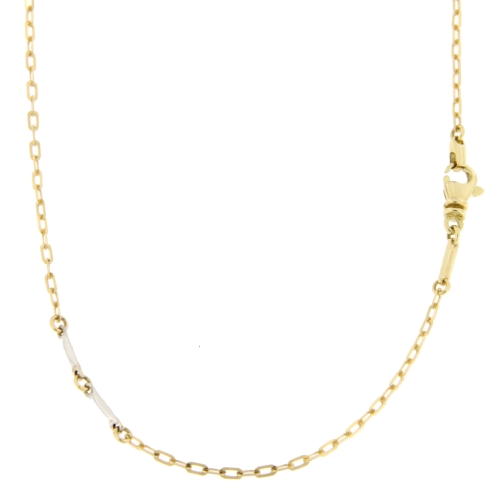 White Yellow Gold Men&#39;s Necklace GL100401