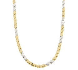 Collana Uomo Oro Giallo Bianco GL100417