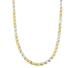 White Yellow Gold Men&#39;s Necklace GL100417