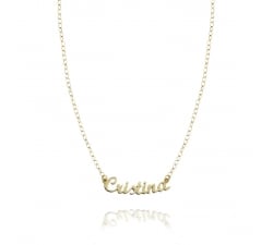 Necklace with large customizable name in gold Facco Gioielli
