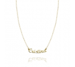 Necklace with large customizable name in gold Facco Gioielli