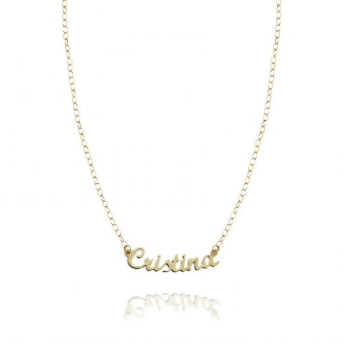 Necklace with large customizable name in gold Facco Gioielli