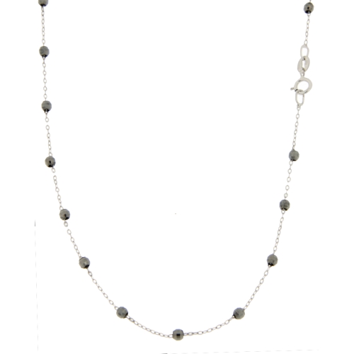 Unisex Black White Gold Necklace GL100423