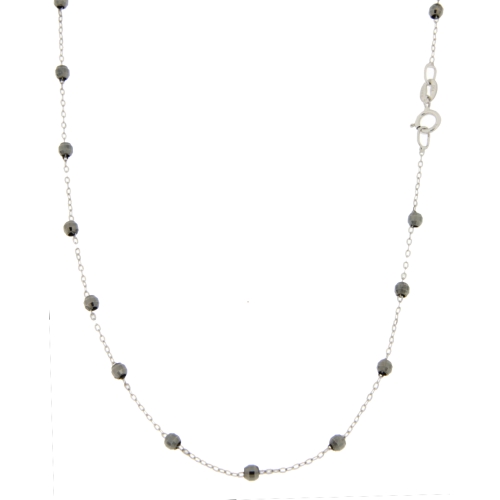 Unisex-Halskette aus Schwarz-Weiß-Gold GL100423