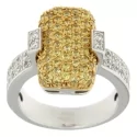 White Yellow Gold Woman Ring GL100443