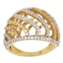 Rose White Yellow Gold Woman Ring GL100449