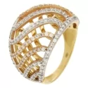 Rose White Yellow Gold Woman Ring GL100449