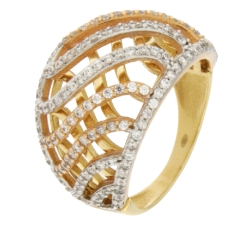 Rose White Yellow Gold Woman Ring GL100449