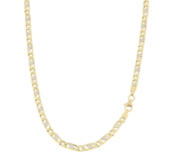 Herrenhalskette Weiß-Gelbgold GL100453