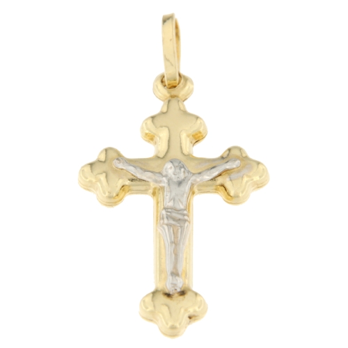 Cross Man Gelb- und Weißgold GL100460