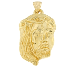 Anhänger Gesicht von Christus Jesus Gelbgold GL100468