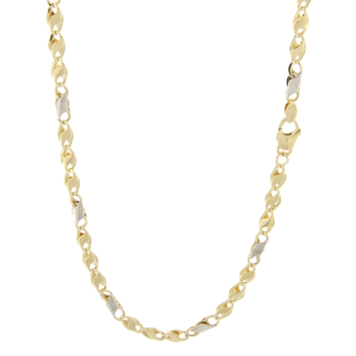 Collana Uomo Oro Giallo Bianco GL100480