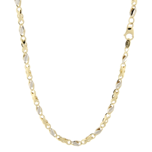 Collana Uomo Oro Giallo Bianco GL100481