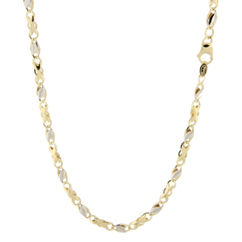 White Yellow Gold Men&#39;s Necklace GL100481