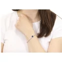 Bracciale Donna Tennis Cuore Blu Argento 925