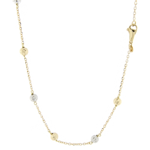 White Yellow Gold Woman Necklace GL100489