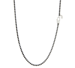 Women&#39;s White Gold Tennis Necklace GL100491