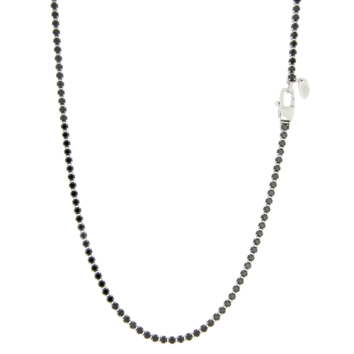 Women&#39;s White Gold Tennis Necklace GL100491