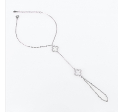 Bracciale Baciamano Quadrifoglio Argento 925