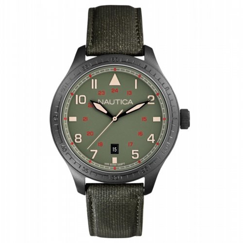 Nautische Herrenuhr Military Green A11108G BDF105