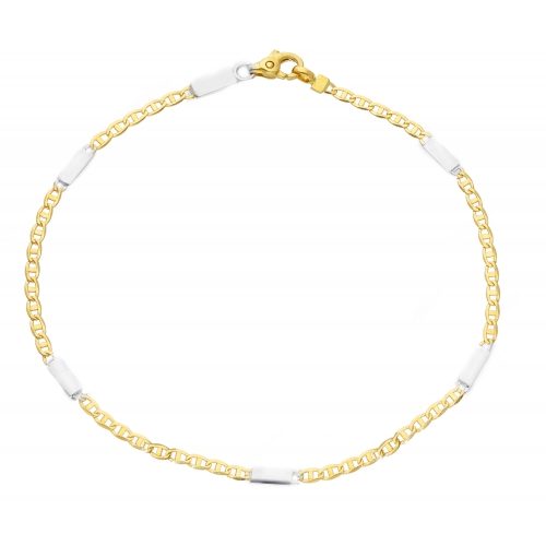 Bracciale Uomo in Oro Giallo e Bianco MMZ005GB21