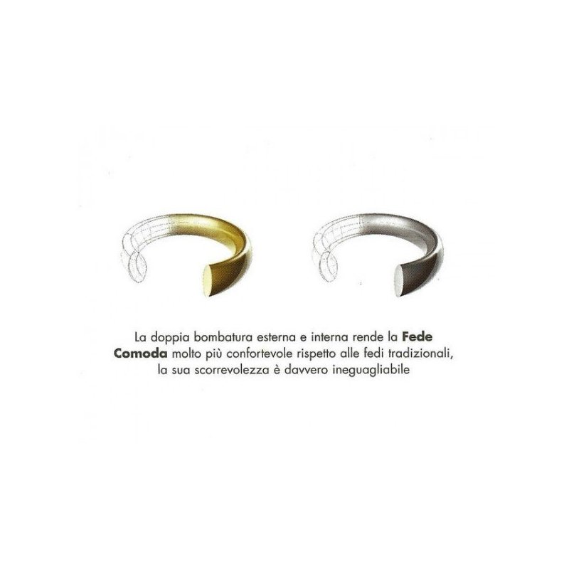 Unoaerre Comfortable Wedding Ring 4 mm Yellow Gold