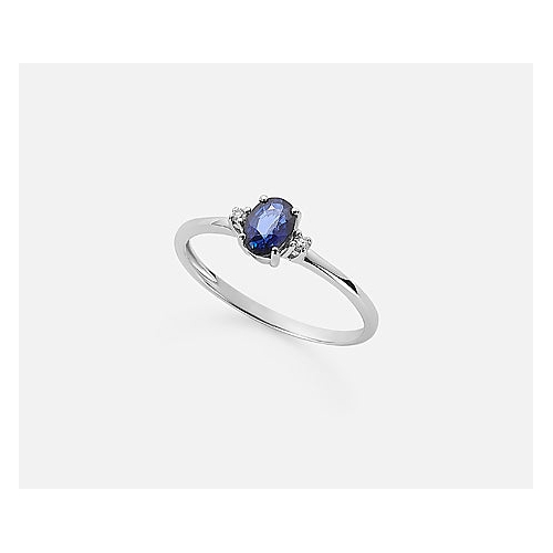 Mikiko Woman Ring White Gold Sapphire Diamonds