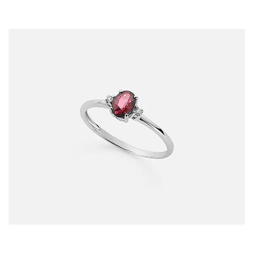 Mikiko Woman Ring White Gold Ruby Diamonds