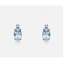 Mikiko Woman Earrings White Gold Aquamarine Diamonds