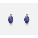 Mikiko Women&#39;s Earrings White Gold Sapphire Diamonds MO5023O4ZFD100